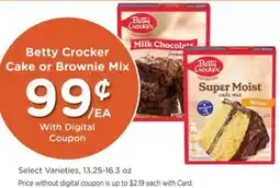 King Soopers Betty Crocker cake or brownie mix offer