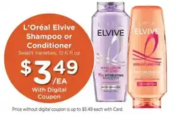 King Soopers L'Oréal Elvive Shampoo or Conditioner offer