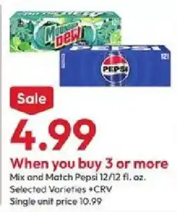 Stater Bros Mix and Match Pepsi offer