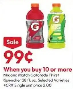 Stater Bros Gatorade Thirst Quencher offer