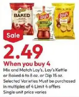 Stater Bros Mix and Match Lay's, Lay's Kettle or Baked offer