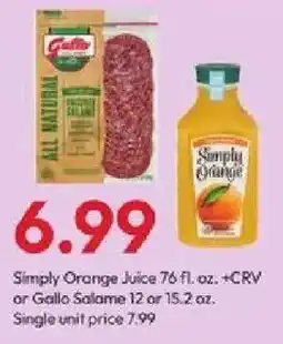 Stater Bros Simply Orange Juice offer
