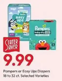 Stater Bros Pampers or Easy Ups Diapers offer