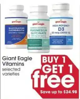Giant Eagle Giant Eagle Vitamins selected varieties offer