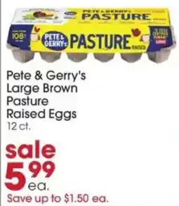 Giant Eagle Pete & Gerry's Large Brown Pasture Raised Eggs offer