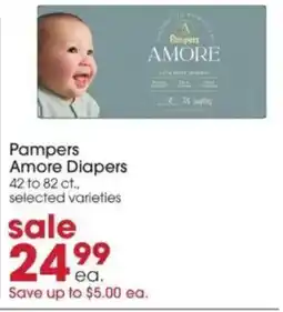Giant Eagle Pampers Amore Diapers offer