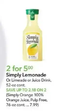Publix Simply Lemonade offer