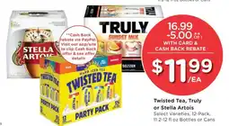 Smith's Twisted Tea, Truly or Stella Artois offer