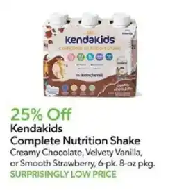 Publix Kendakids Complete Nutrition Shake offer