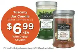 Dillons Tuscany jar candle offer