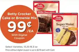 Dillons Betty Crocker cake or brownie mix offer