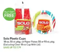 Publix Solo Plastic Cups offer