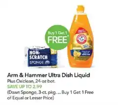 Publix Arm & Hammer Ultra Dish Liquid Plus Oxiclean offer