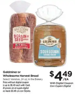 Smith's Goldminer or Wholesome Harvest Bread offer