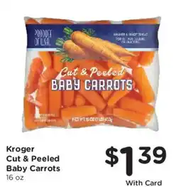 Smith's Kroger Cut & Peeled Baby Carrots offer