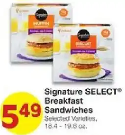 United Supermarkets Signature Select Breakfast Sandwiches offer