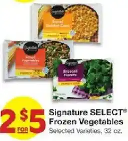 United Supermarkets Signature Select Frozen Vegetables offer