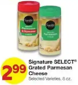 United Supermarkets Signature Select Grated Parmesan Cheese offer