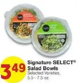United Supermarkets Signature Select Salad Bowls offer