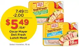 Mariano's Oscar Mayer Deli Fresh Lunch Meat offer