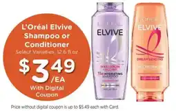 Mariano's L'Oréal Elvive Shampoo or Conditioner offer