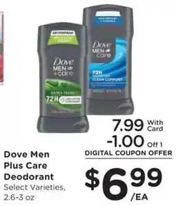 Dillons Dove Men Plus Care Deodorant offer