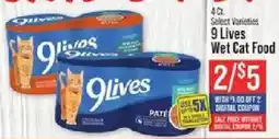 IGA 9 Lives Wet Cat Food offer