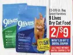 IGA 9 Lives Dry Cat Food offer