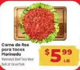 Supermercado El Rancho Marinated Beef Taco Meat offer