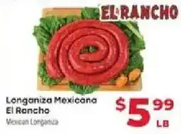 Supermercado El Rancho El Rancho Longaniza Mexicana offer