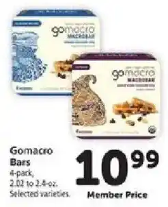 Safeway Gomacro Bars offer