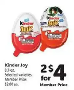 Safeway Kinder joy offer