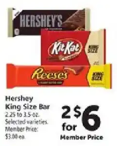 Safeway Hershey's King Size Bar offer