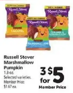 Safeway Russell Stover Marshmallow Pumpkin offer