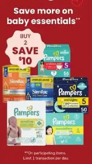 Safeway Pampers baby essentials offer