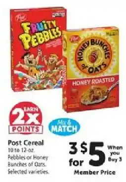 Safeway Post Cereal offer