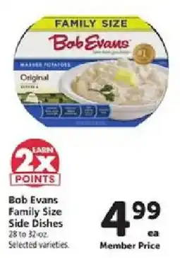 Safeway Bob Evans Family Size Side Dishes offer