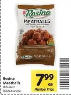Safeway Rosina Meatballs offer