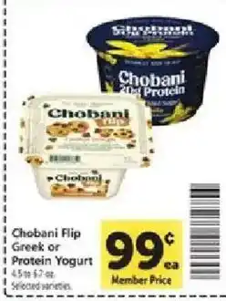 Safeway Chobani Flip Greek or Protein Yogurt offer
