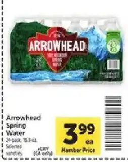 Safeway Arrowhead Spring Water offer
