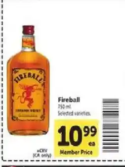 Safeway Fireball cinnamon whiskey offer