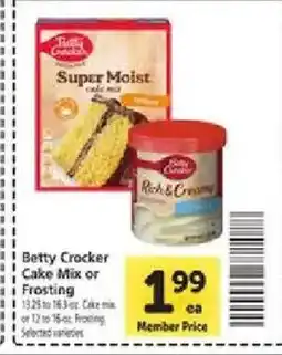 Safeway Betty Crocker cake mix or frosting offer