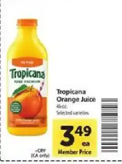 Safeway Tropicana orange juice offer