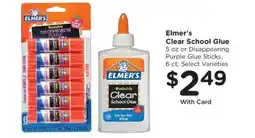 King Soopers Elmer's clear school glue offer