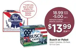 King Soopers Busch or Pabst offer