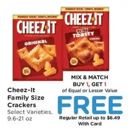 Dillons Cheez-It Family Size Crackers offer