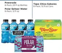 Dillons Powerade, Polar Seltzer Water, Topo Chico Sabores offer