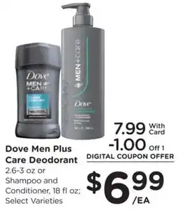Smith's Dove Men Plus Care Deodorant offer