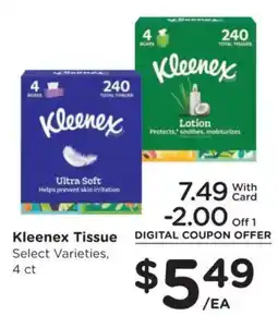 Smith's Kleenex Tissue offer