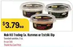 Bashas' Nob Hill Trading Co. Hummus or Tzatziki Dip offer
